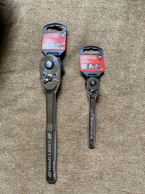 Craftsman 1/2" Drive & 1/4” Drive Ratchets Quick Release CMMT81749 1/2”& 1/4”