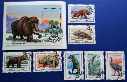 Philatelic STAMPS FROM OVER THE WORLD - 734 - PREHISTORIC ANIMALS - MADAGASKAR Q