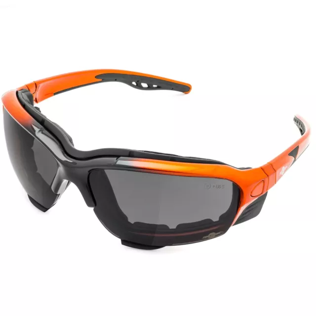 ToolFreak Safety Glasses & Goggles Combo Smoke Lens Rated to ANSI z87.1-2015