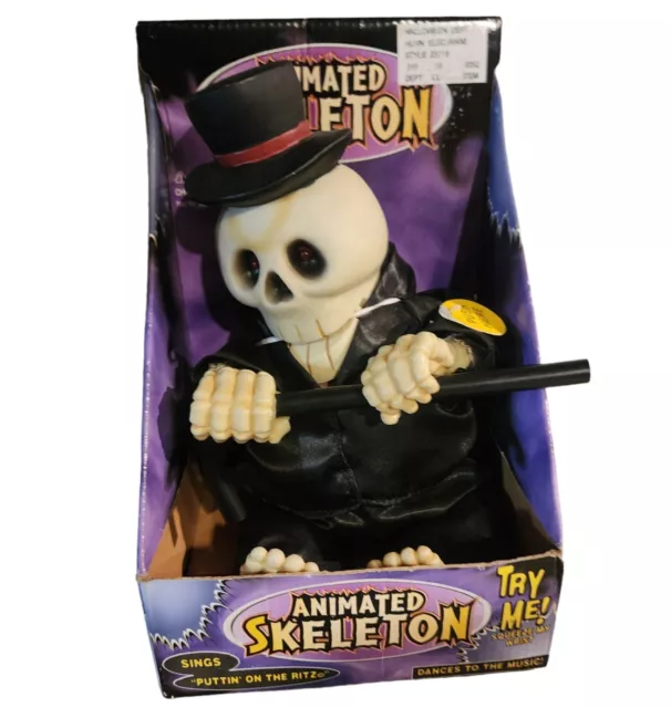 Vintage Gemmy 1998 Animated Skeleton #23718 Puttin On The Ritz