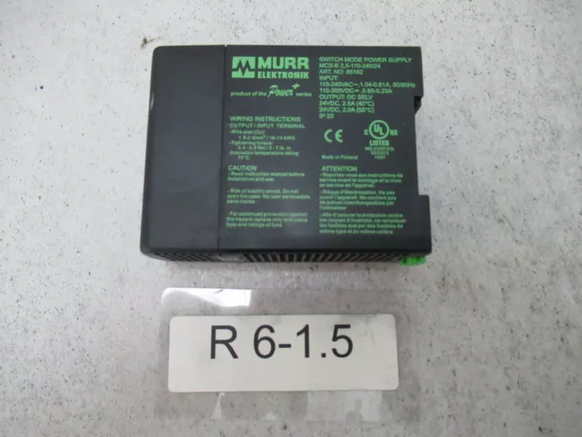 Murr Elektronik 85162 Alimentation à Découpage Mcs-B 2,5 110 240/24