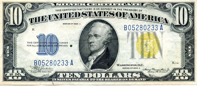 1934-A Fr-2309 $10 North Africa Silver Certificate Nicer Note!!!!