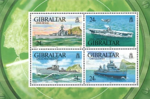Gibraltar 1993 MS694 World War Two Warships 1st Series Miniature Sheet WWII MNH