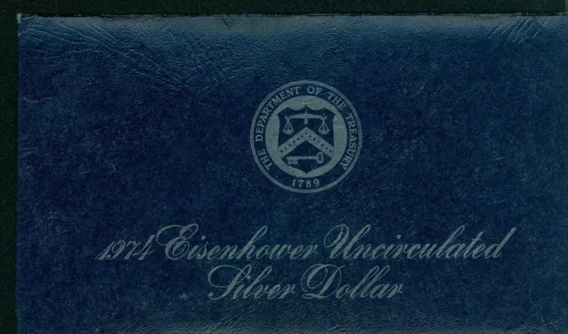 10 (Ten) 1974-S Eisenhower 40% Silver Dollar Blue Ike !