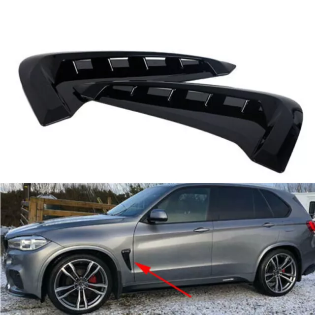 2pcs For BMW X5 F15 2014-2017 Side Wing Air Flow Fender Intake Vent Cover Trim