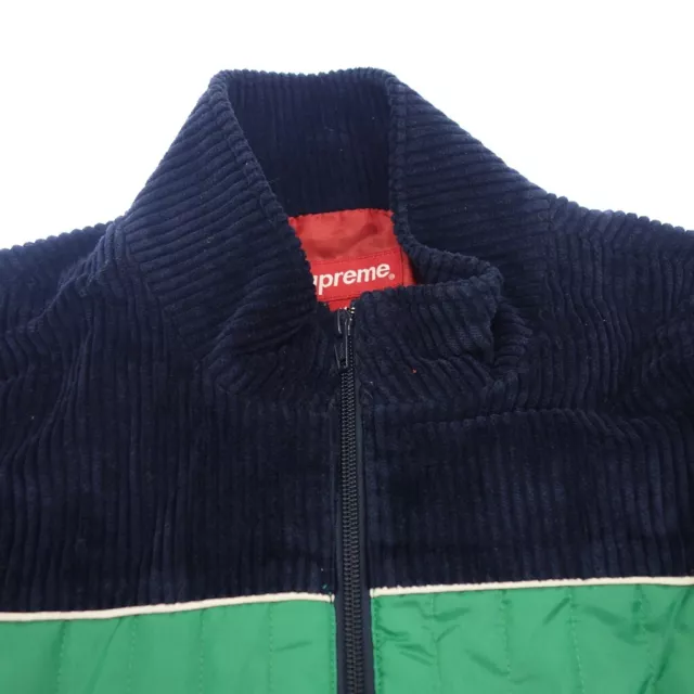 Supreme Ski Jacket Corduroy Half Zip 13AW Men's Size M Navy  / 3