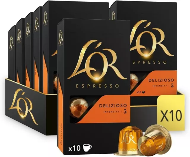 L'Or Espresso Café - 100 Capsules Delizioso Intensité 5 - Compatibles Nespresso®