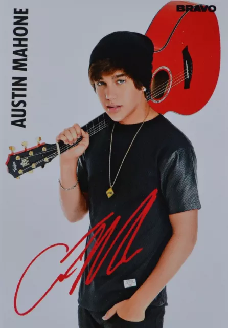 AUSTIN MAHONE - Autogrammkarte 7x10cm - Autograph Card Clipping BRAVO Autogramm