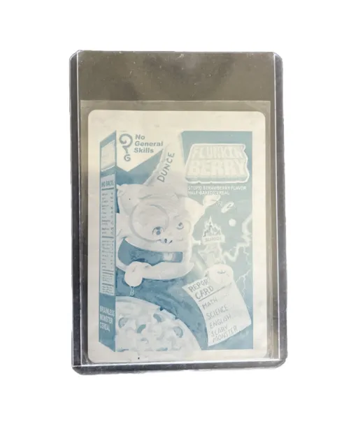 2017 Wacky Packages Flunkin Berry Cyan Printing Plate 1/1