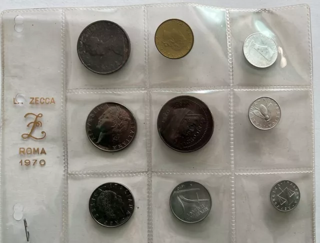Italien KMS 1970 coinset mit Silber 2