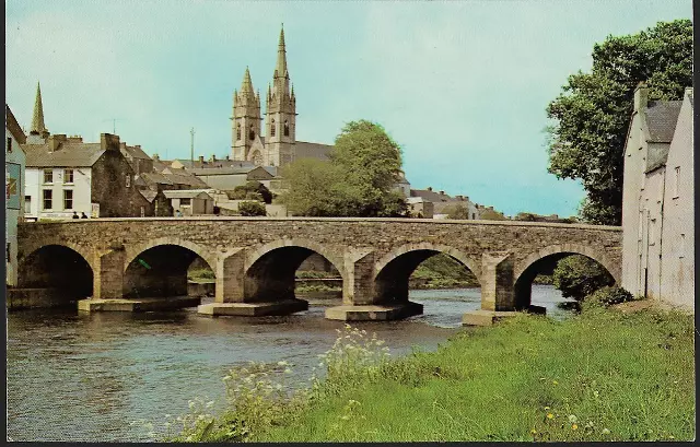 Omagh, Co Tyrone - Bell's Bridge - postcard by NPO c.1960s