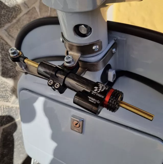 Kit ammortizzatore di sterzo per vespa 2.0 - ammortizzatore, staffe e viteria