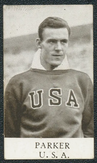 1936 Jack Parker Usa Decathlon Bronze Medal Alfa Olympic Skylt Card #66