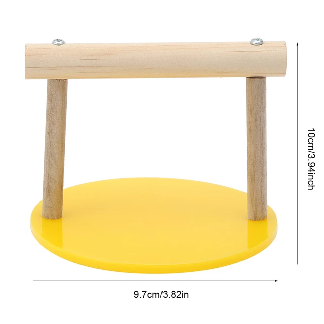 Vogel Holz Barsch Stehstange Ständer Pole Kunststoff Basis Papagei Kauen Biti