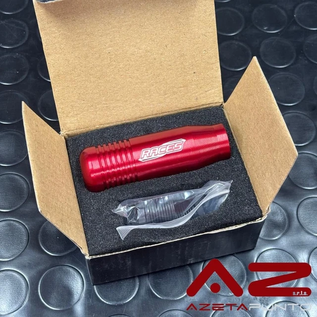 Aramox Pomello del Cambio Universale, Lega di Alluminio Rosso, 13cm, Maniglia Leva del Cambio per Auto