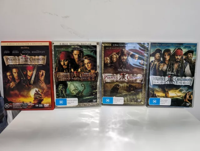 Pirates Of The Caribbean 4 Dvds