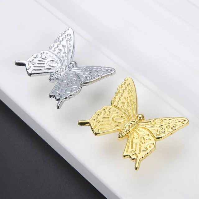 Pull Handle Gold/Silver Butterfly Knob for Cabinet Cupboard Drawer Home Hardware