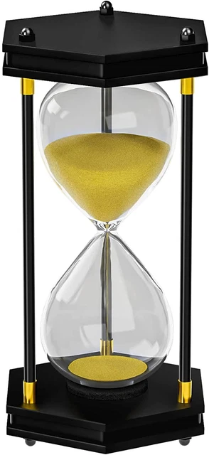 Hourglass Sand Timer 60 Minute: Large 10 Inch Wooden Sand ClockReloj De Arena