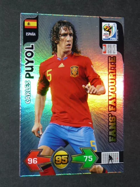 Carles Puyol Espagne Roja Panini Football Fifa World Cup 2010 Card Adrenalyn Xl