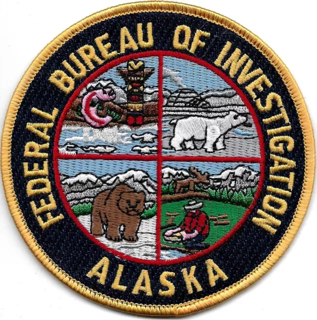 FBI - ALASKA - Police Patch USA Polizei Abzeichen Anchorage SWAT SEK Eisbär...