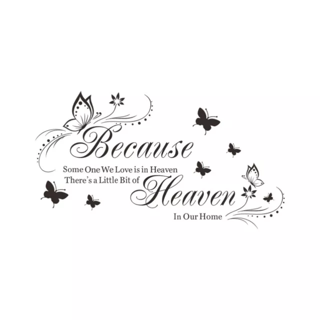 Because Someone We Love Is In Heaven Removable Art Murals Wall Stickers Decals