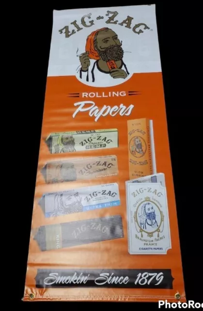ZIG ZAG SLOW BURNING ROLLING PAPERS 48x24 2006 PROMOTIONAL Vinyl POSTER