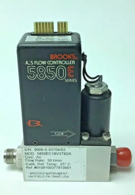 Brooks 5850E Mass Flow Controller For Air 30-L/Min Normally Closed Valve