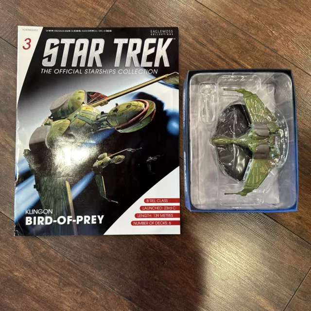 Eaglemoss Star Trek Klingon Bird Of Prey Star Ship & Magazine #3 NIB