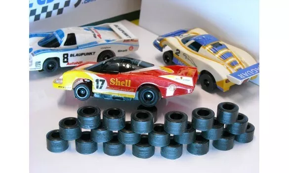 Pneus Slotcartyres pour voiture de circuit TOMY HO 
