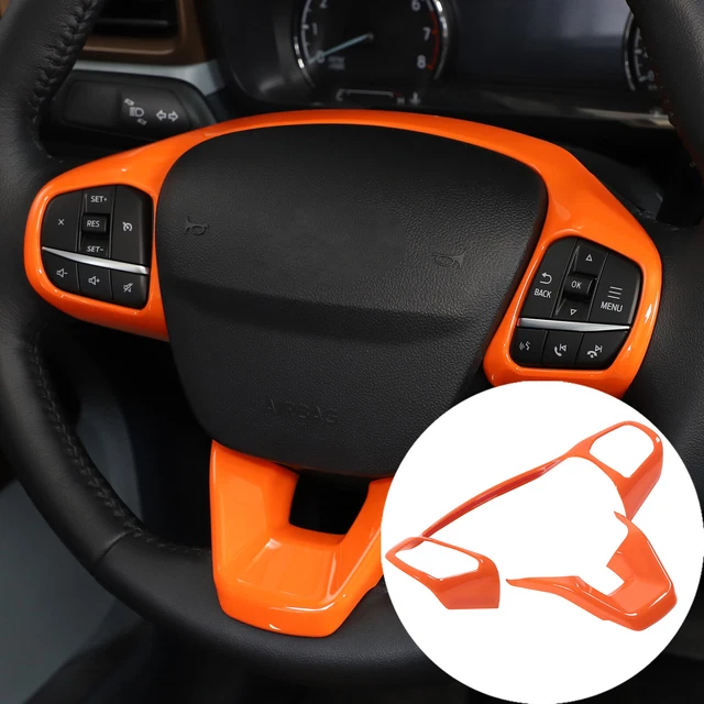 ABS Orange Steering Wheel Frame Cover Trim Decor For Ford Maverick 2022-2023