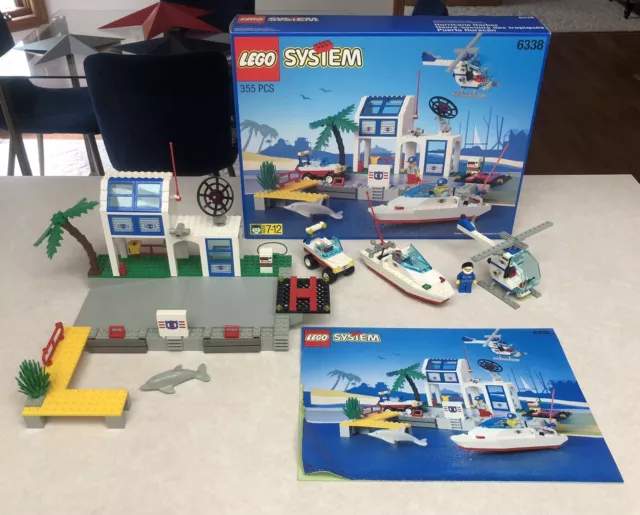 Lego town 6338 355 piece set complete boat truck helicopter station dolphin