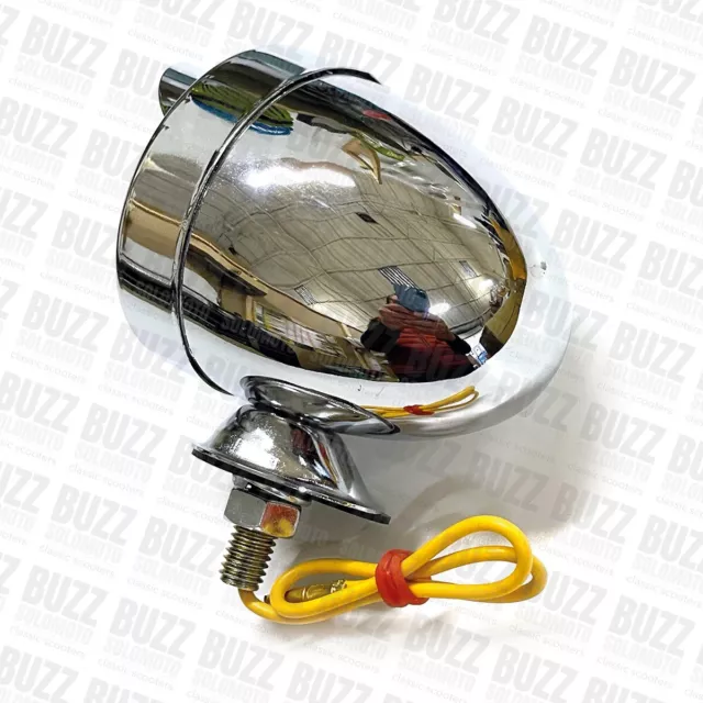 Scooter Mod Peak Bullet Marker Spotlight Chrome Light GREEN Lens Lense 001077 2