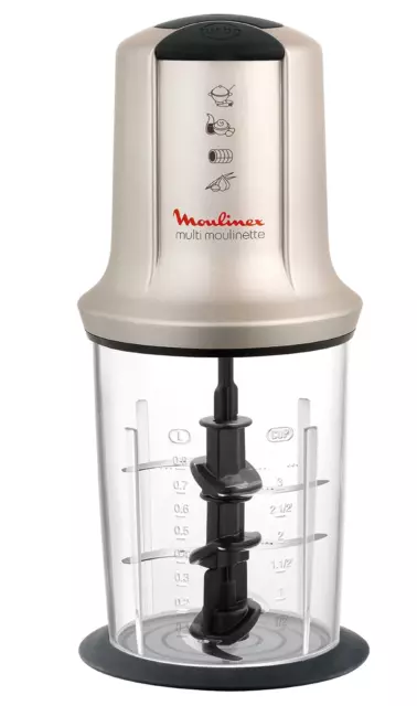 Moulinex ‎AT718A10 Tritatutto Elettrico 2 Lame 5 funzioni 800ML 500W