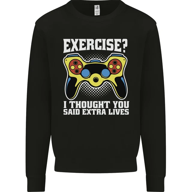 Gamer I Thought Said Extra Lives Gaming Mens Sweatshirt Jumper