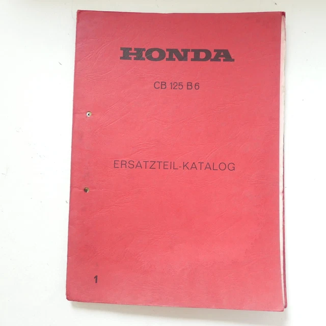 GENUINE HONDA CB 125 B6 spare parts catalog spare parts list manual