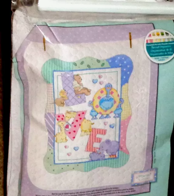 Dimensions Baby Hugs Zoo Alphabet Quilt Stamped Cross Stitch Kit 34X43
