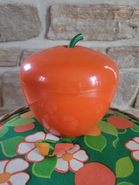 Ancien Seau à Glaçons Pomme Orange - Vintage French Finds