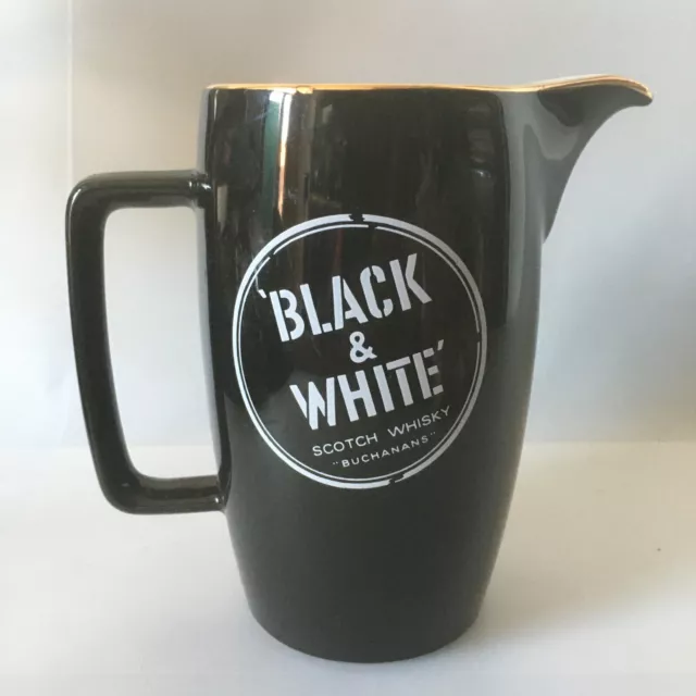 Black & White Scotch Whisky Buchanans 6" Water Jug Pub Bar Cave Wade PDM England