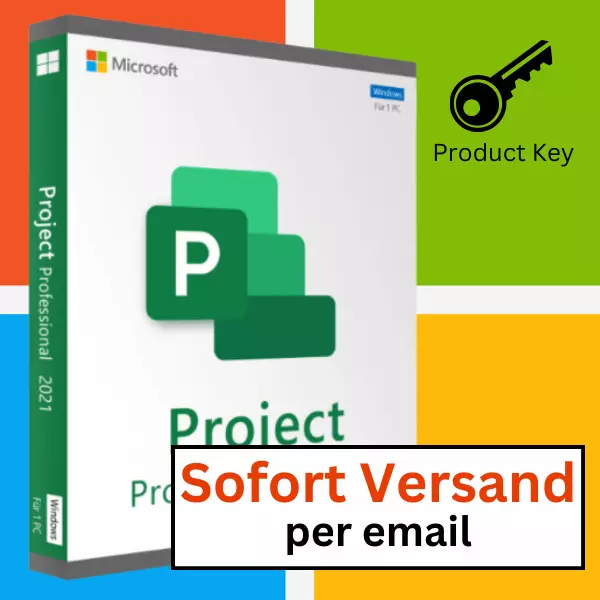 Produktschlüssel für Microsoft Project 2021 Professional Key per E-Mail Download