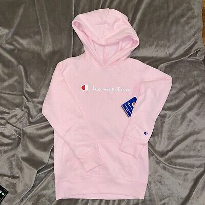 Champion Girls Pink Embroidered Sweatshirt Hoodie Size Medium New W Tags