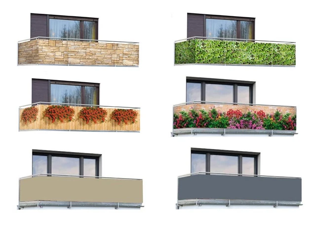 Wenko Balkon Sichtschutz "Mauer-Blumen"