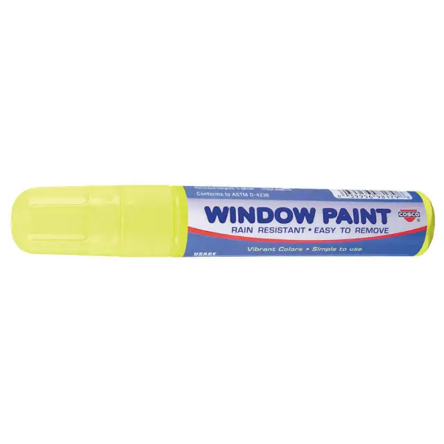 COSCO 038871 Paint Marker, Removable, Yellow