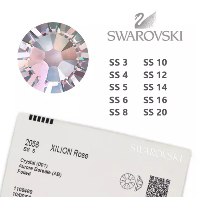 Nail Art Rhinestones Swarovski® Crystal Gems Jewelry AB & Clear Shiny Stones UK