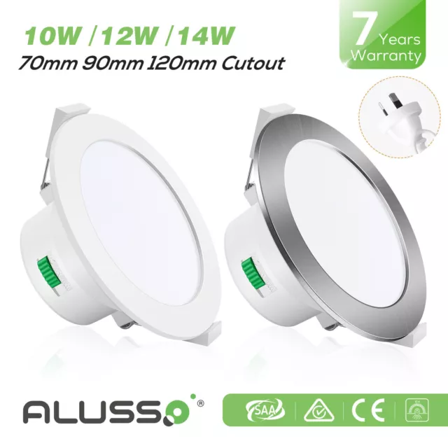 Led Downlights 70Mm 90Mm 120Mm Cutout Dim/Non Dimmable Cct Au Plug Flat/Recessed