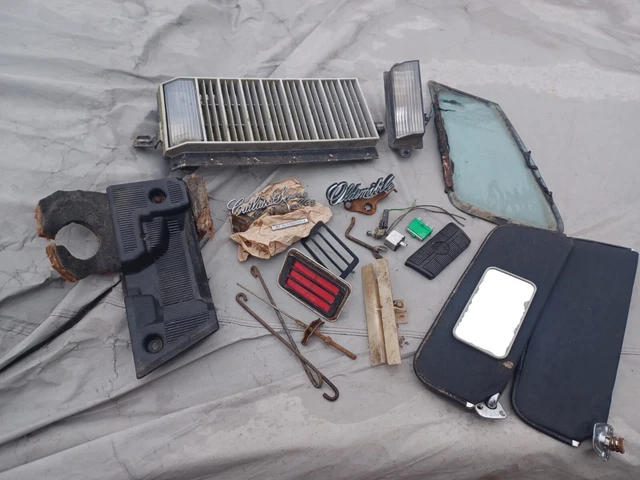 1975 Oldsmobile Cutlass Supreme Parts Lot Blowout! Emblem 1/4 Glass Grill + Misc