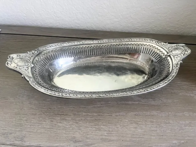 RARE ART DECO 1922 Biltmore Hotel silver plated bread basket 2