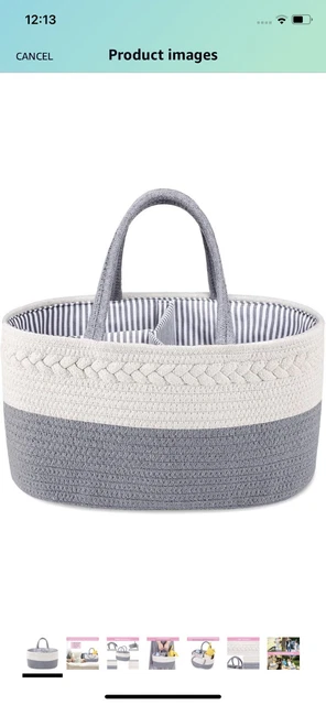 Baby Diaper Caddy Nursery Storage Bin and Car Organizer for Diapers