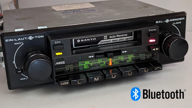 Radio K7 SANYO M-V40K – Ghetto Blaster Portable – Rouge – Fonctionnel