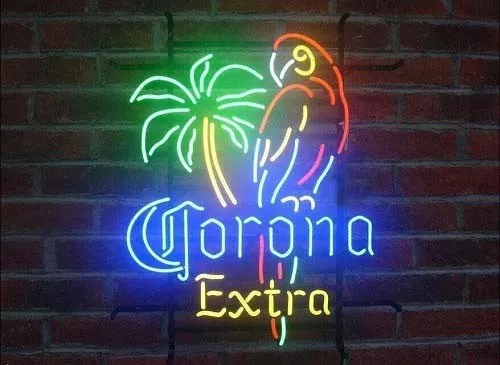 Corona Extra Beer Parrot Palm Tree 20"x16" Neon Light Sign Lamp US STOCK