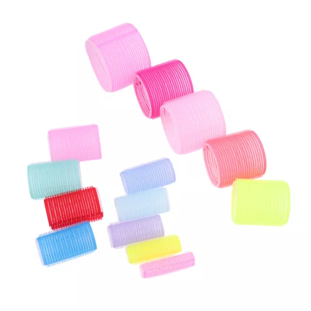 6Pcs Self Grip Hair Rollers Cling Different Size DIY Hairdressing Hair Curlers
